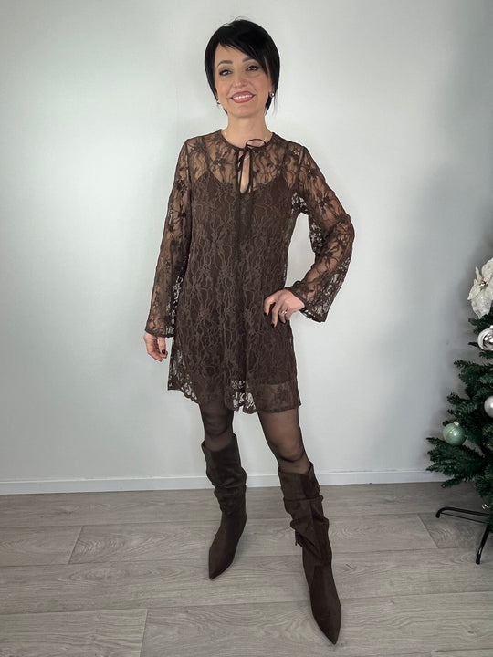 Abito corto in pizzo Moro - Kikisix