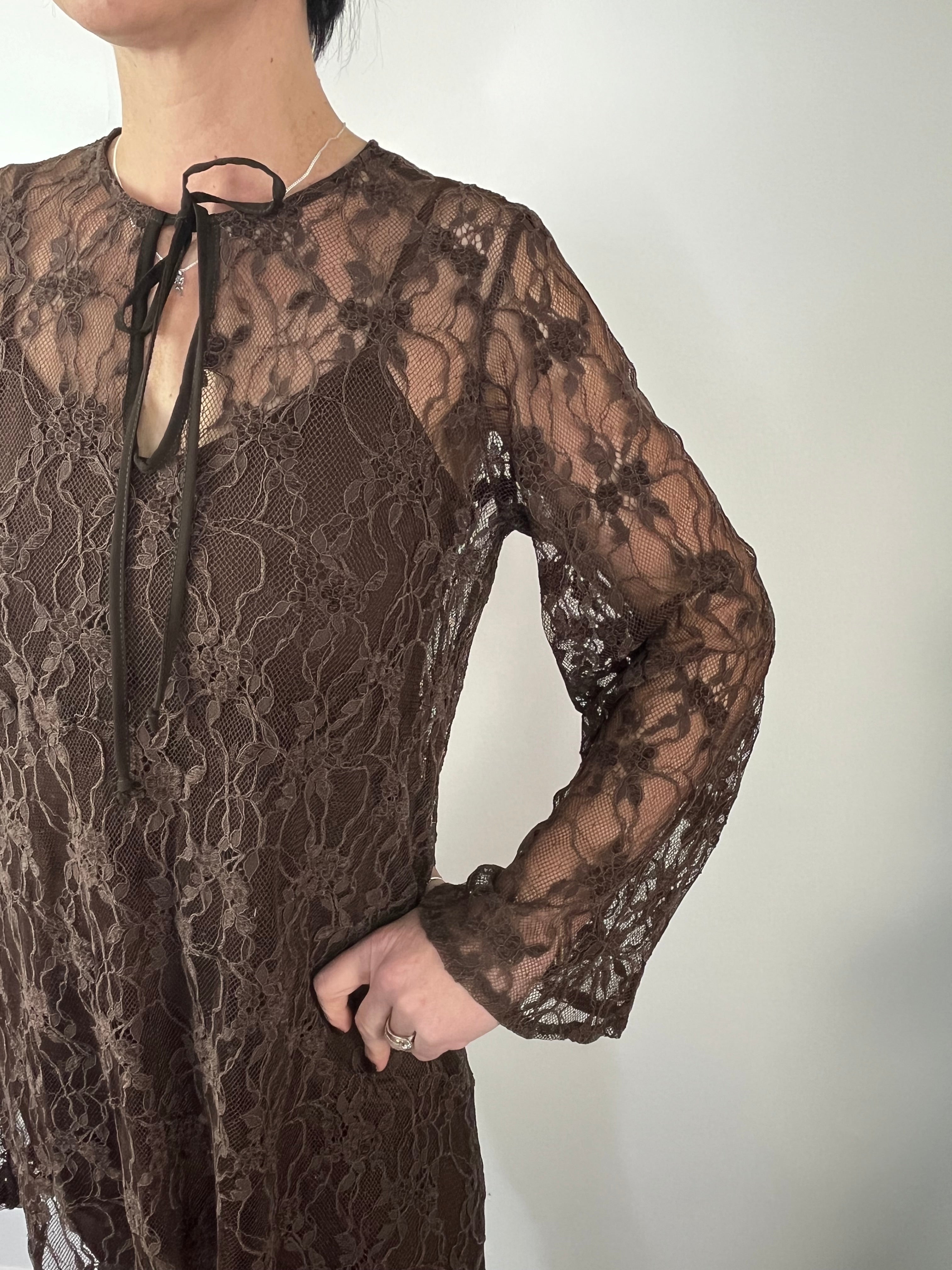 Abito corto in pizzo Moro - Kikisix