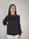 Felpa volant Philia Loft Nera