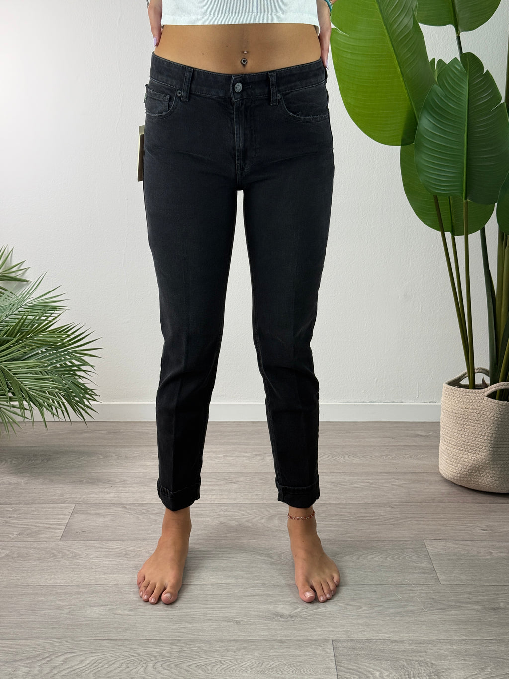 Denim Daisy Nero Slavato Vicolo