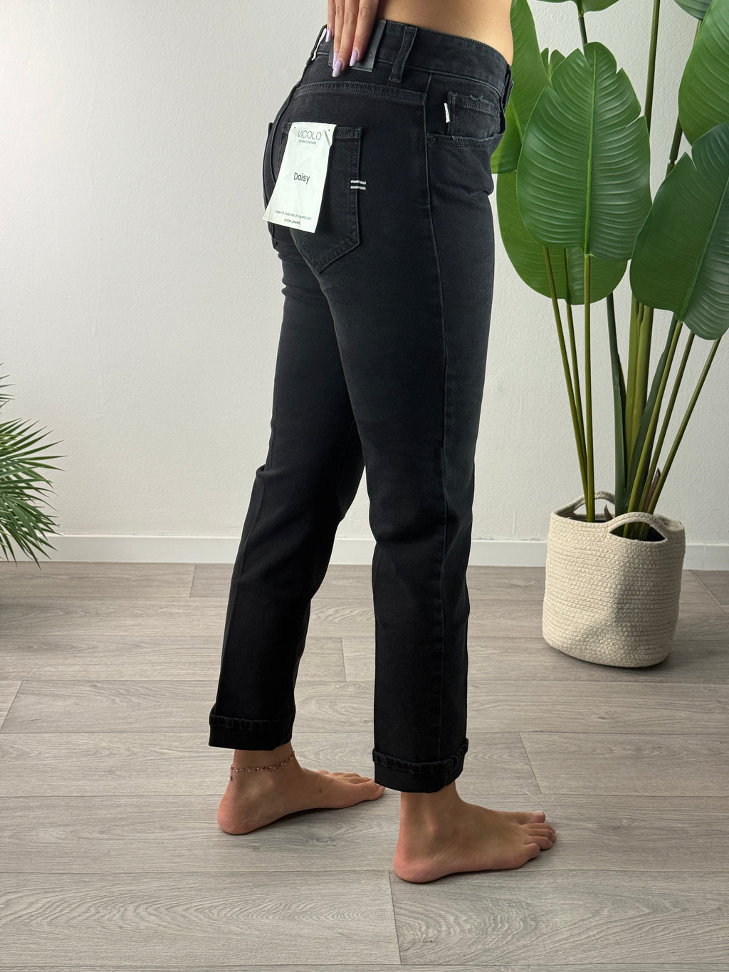 Denim Daisy Nero Slavato Vicolo