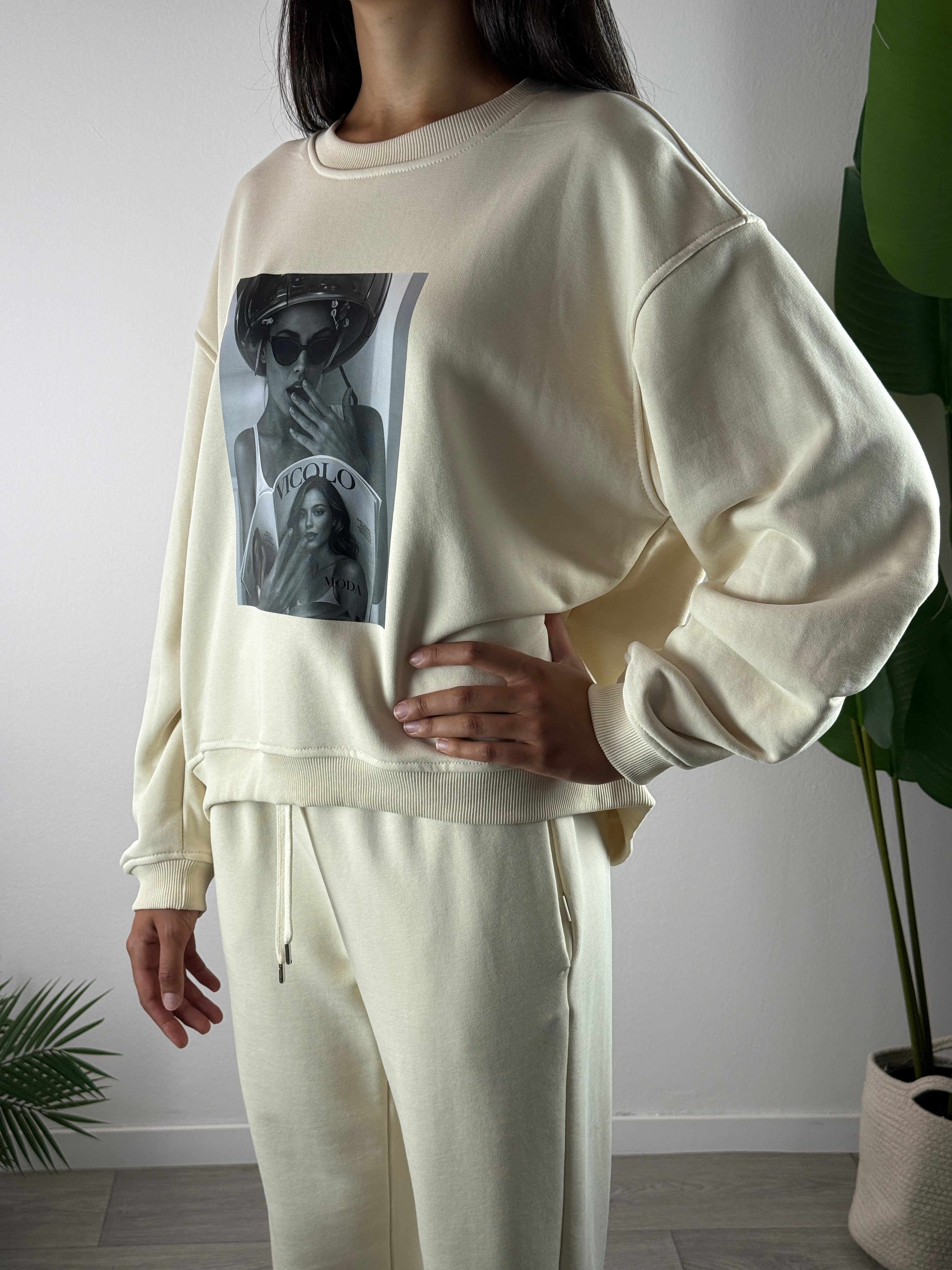 Felpa stampa Burro Vicolo