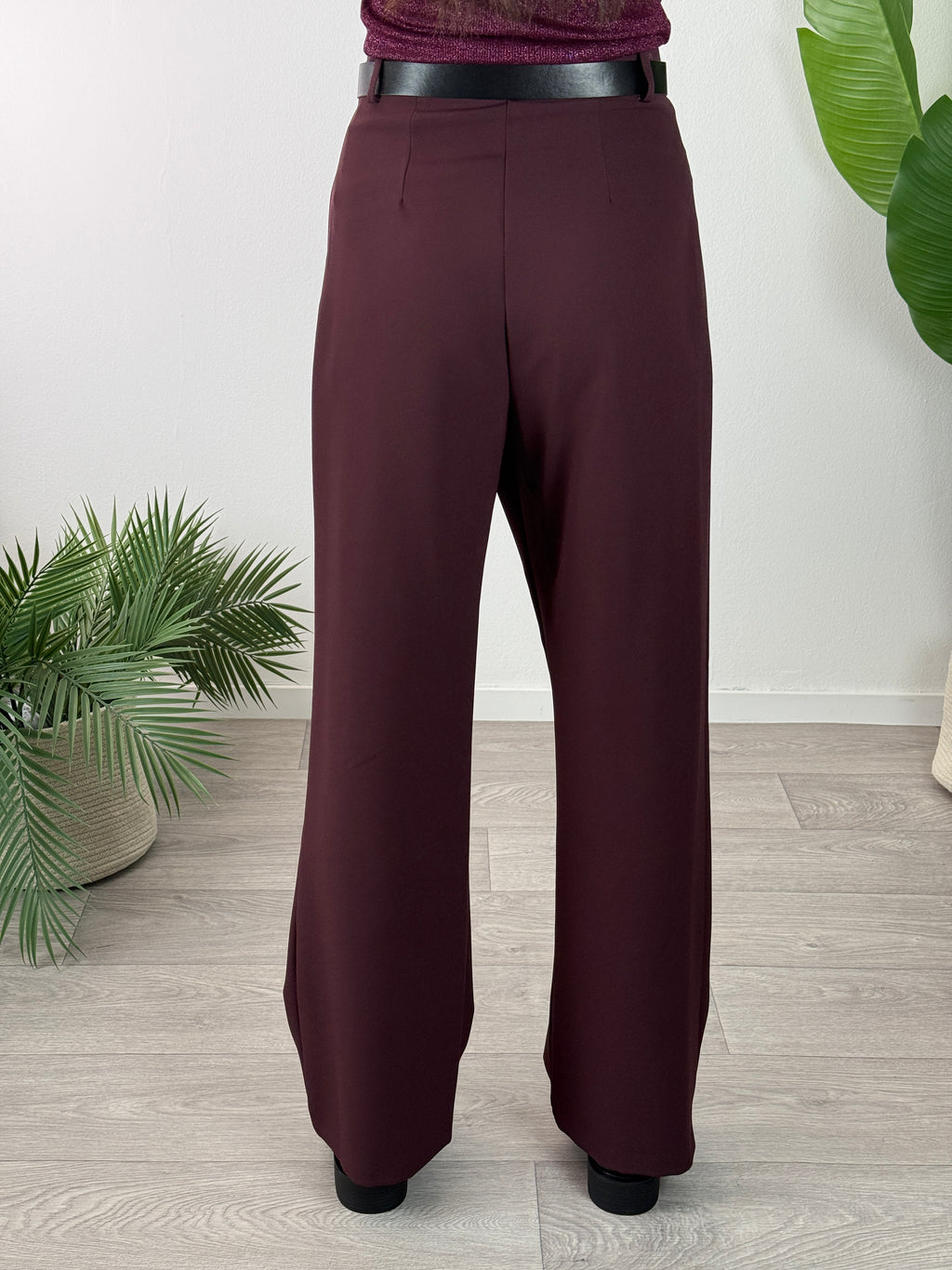 Pantaloni Bordeaux Tensione In