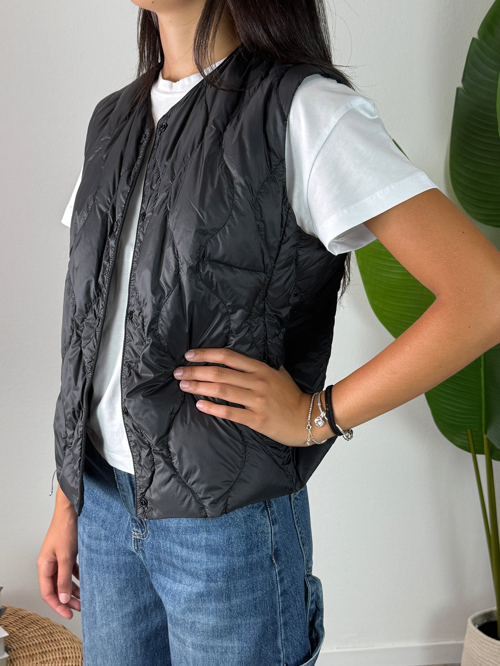 Gilet Piumino Nero Vicolo