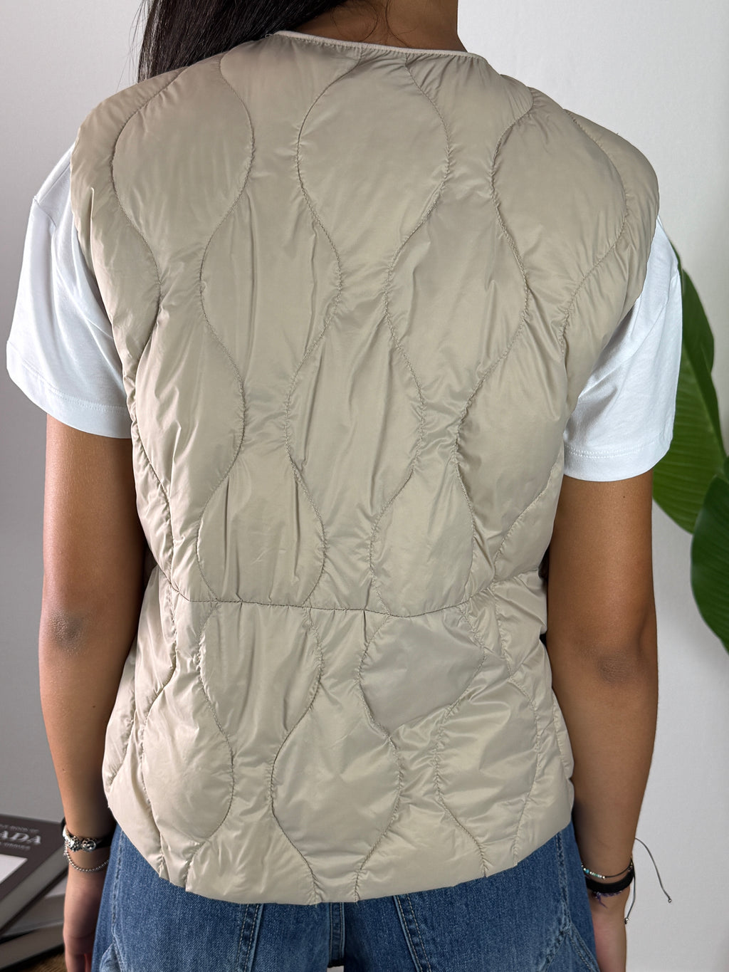 Gilet Piumino Beige Vicolo