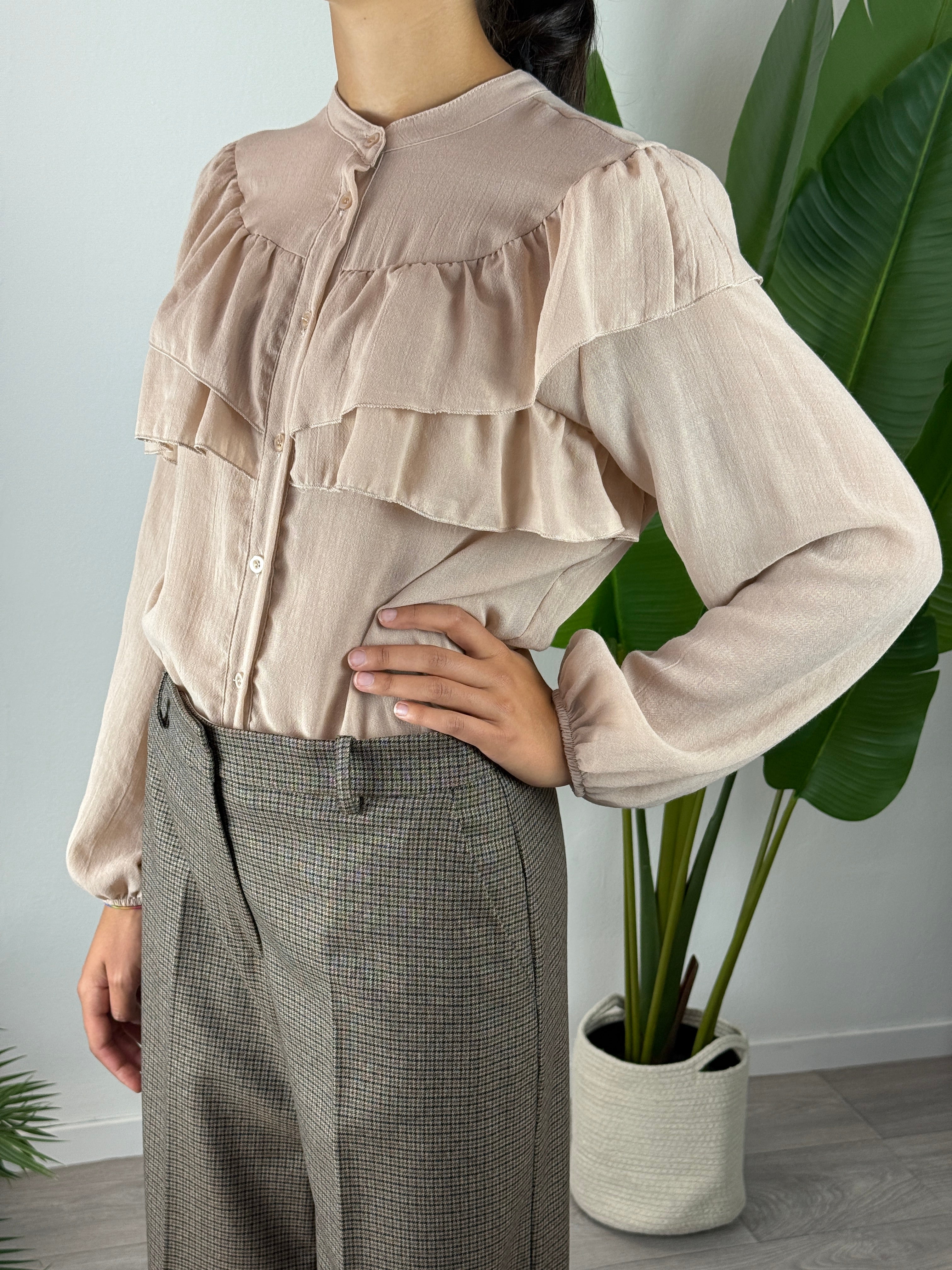 Camicia Rouches Cipria Kikisix