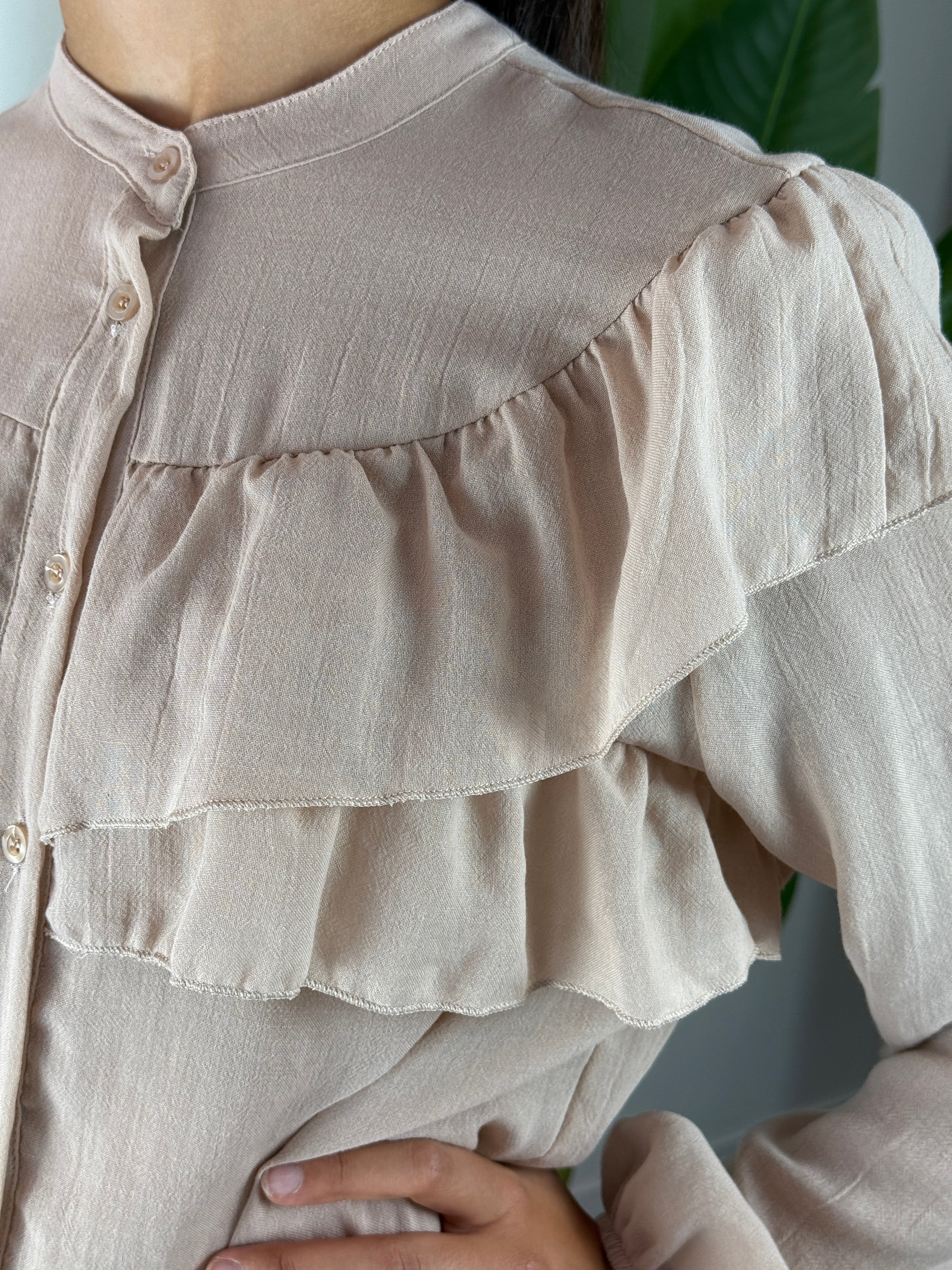 Camicia Rouches Cipria Kikisix