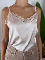 Top Satin Beige Kikisix