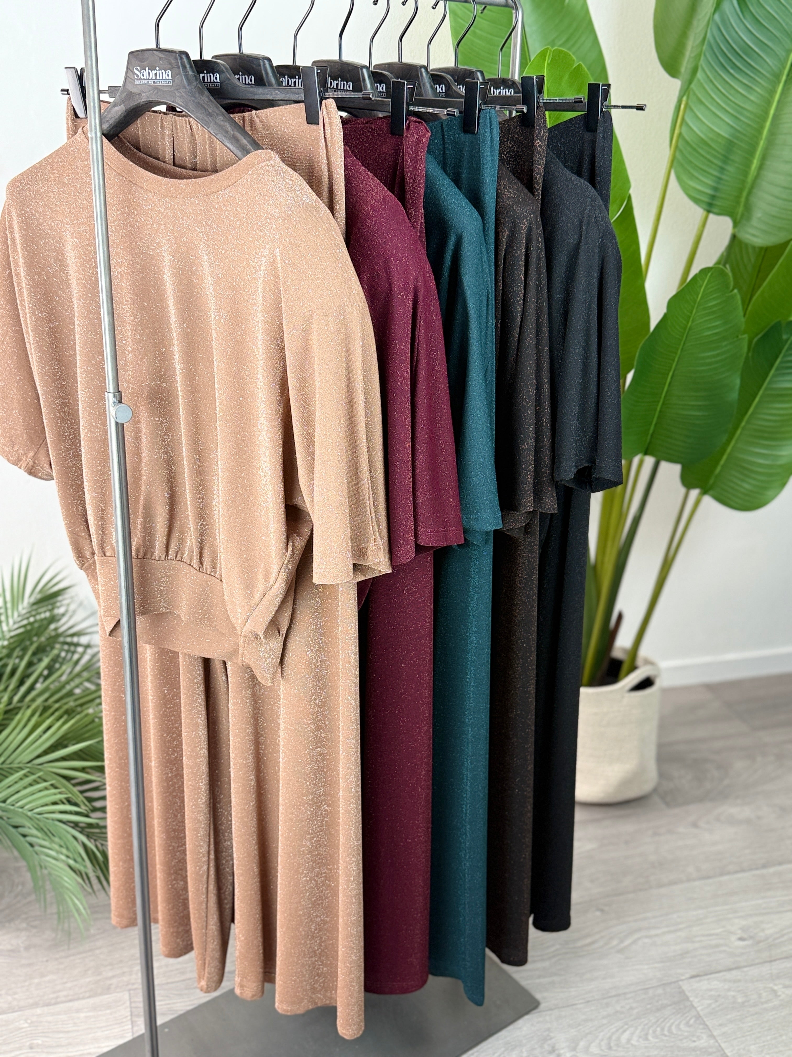 Pantalone Lurex Nero Kontatto