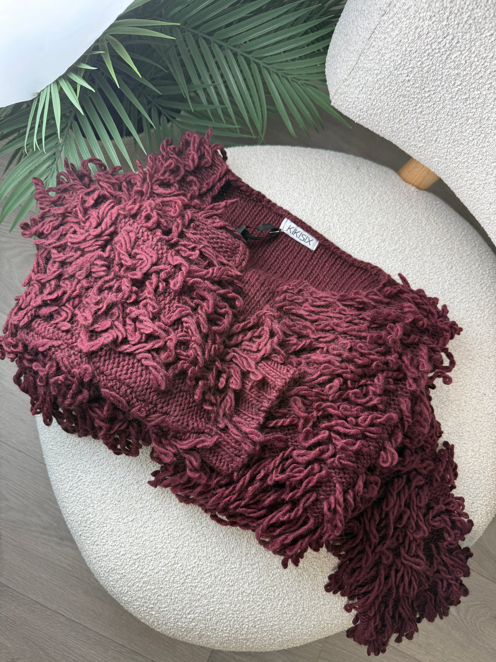 Cardigan aperto Bordeaux Kikisix