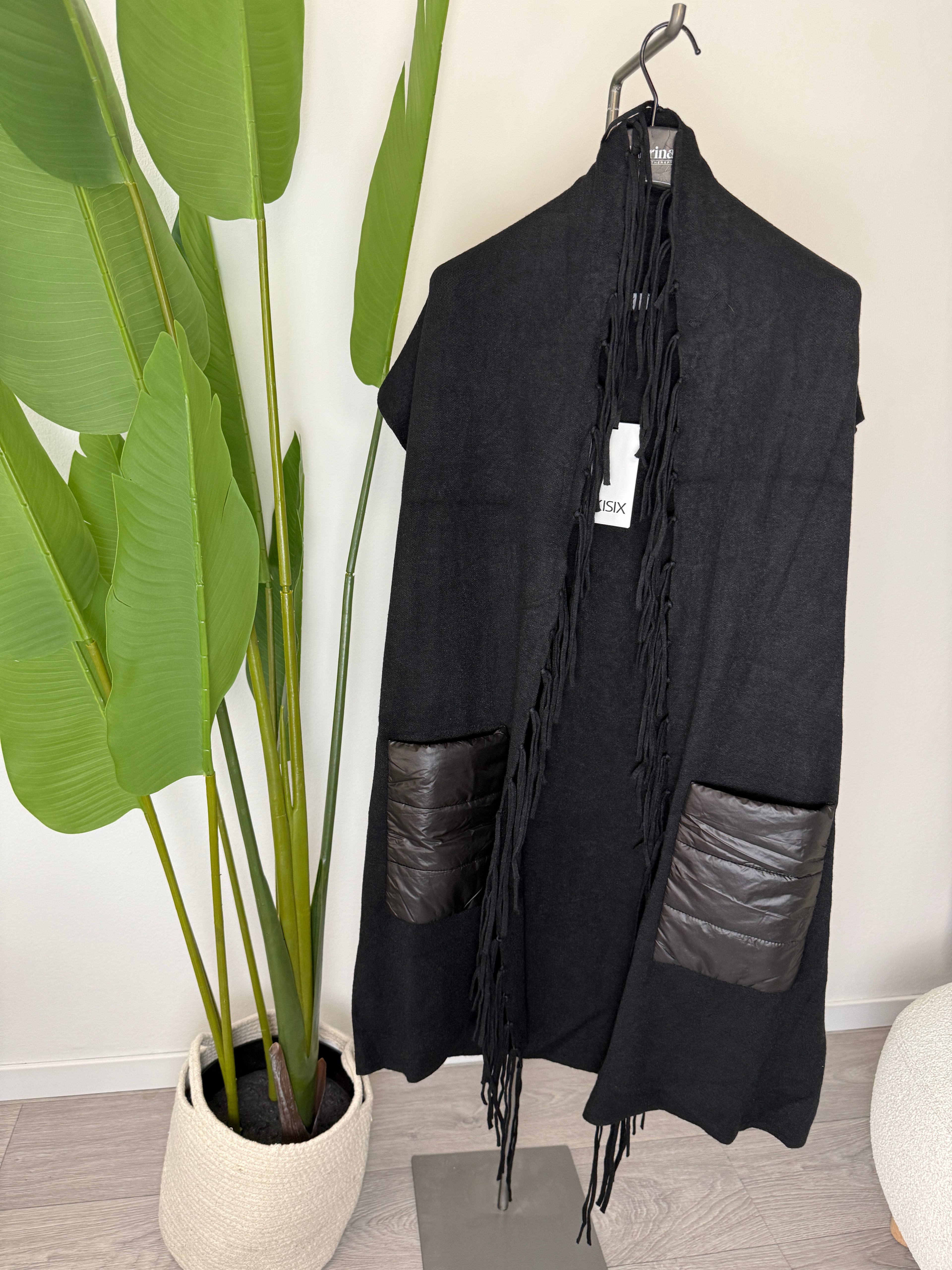 Gilet Pockets Nero Kikisix