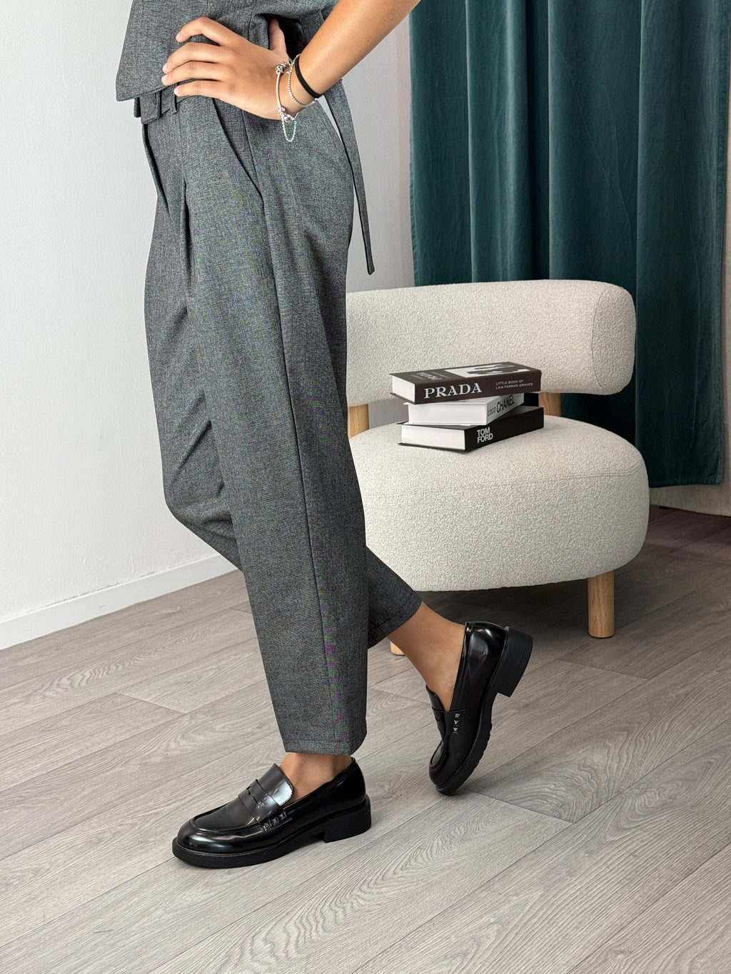 Pantaloni Mélange Grigi Saiph