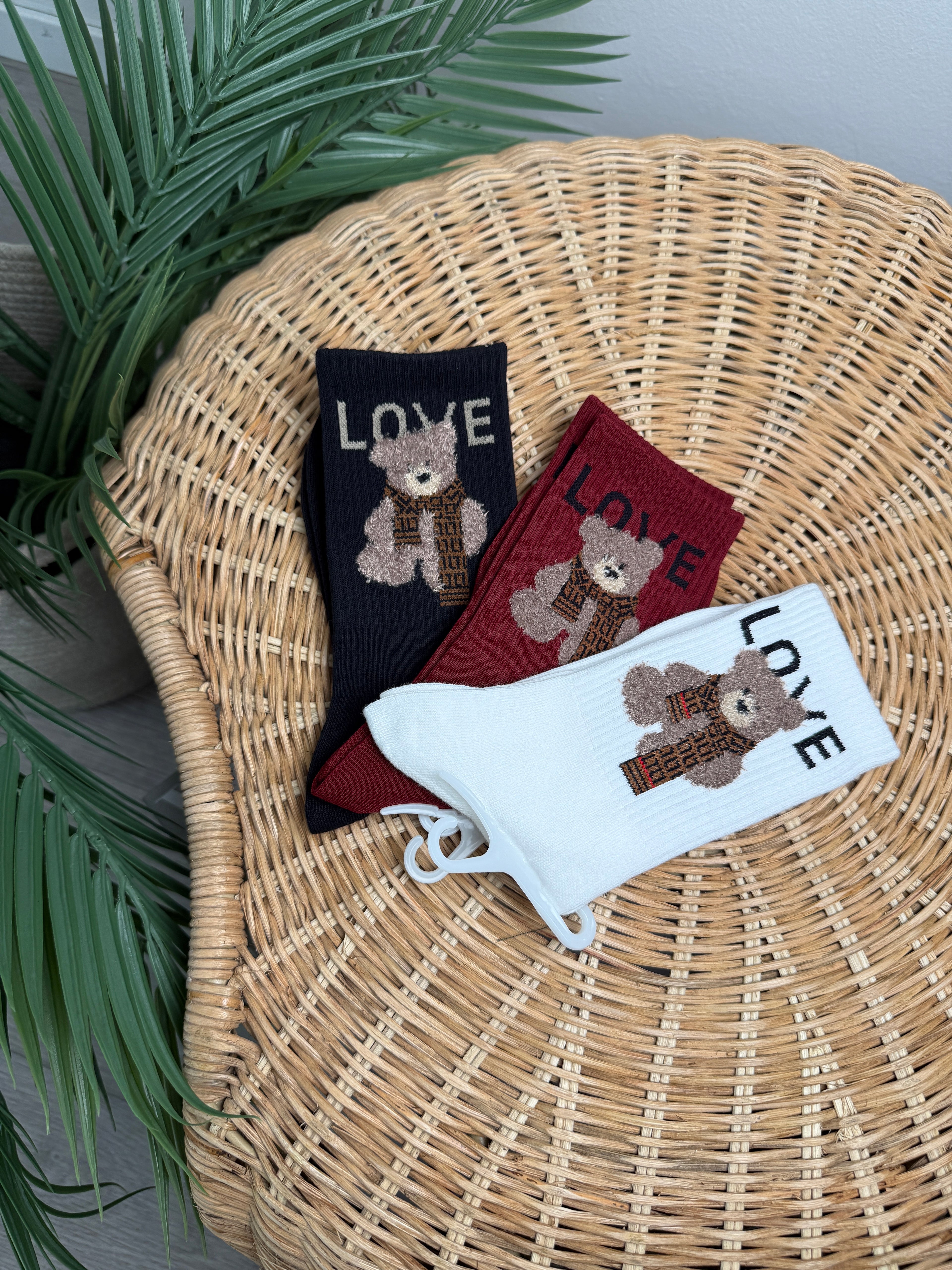 Calzino Teddy Bordeaux