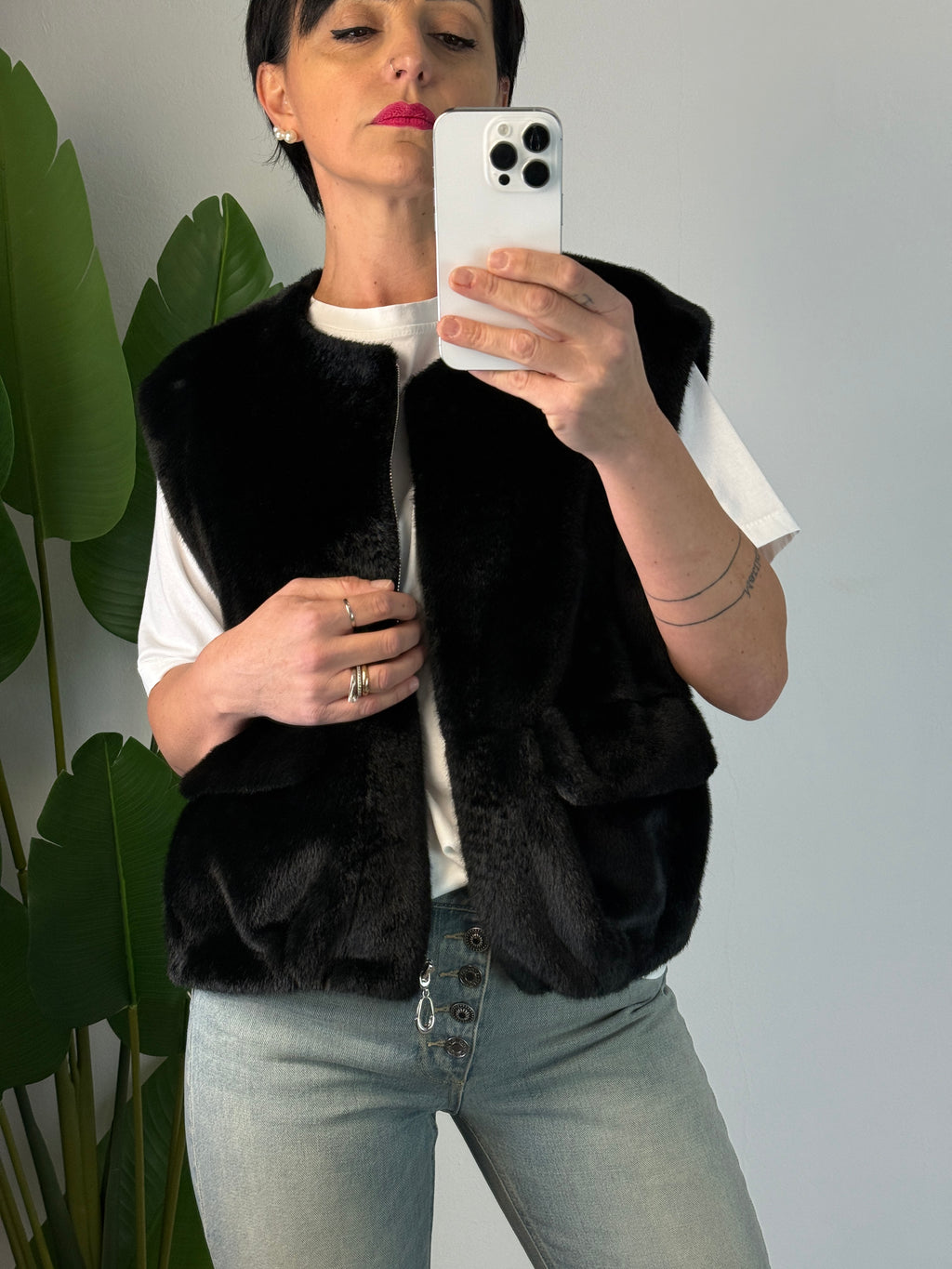 Gilet Ecopelliccia Nero - Premiere Dame