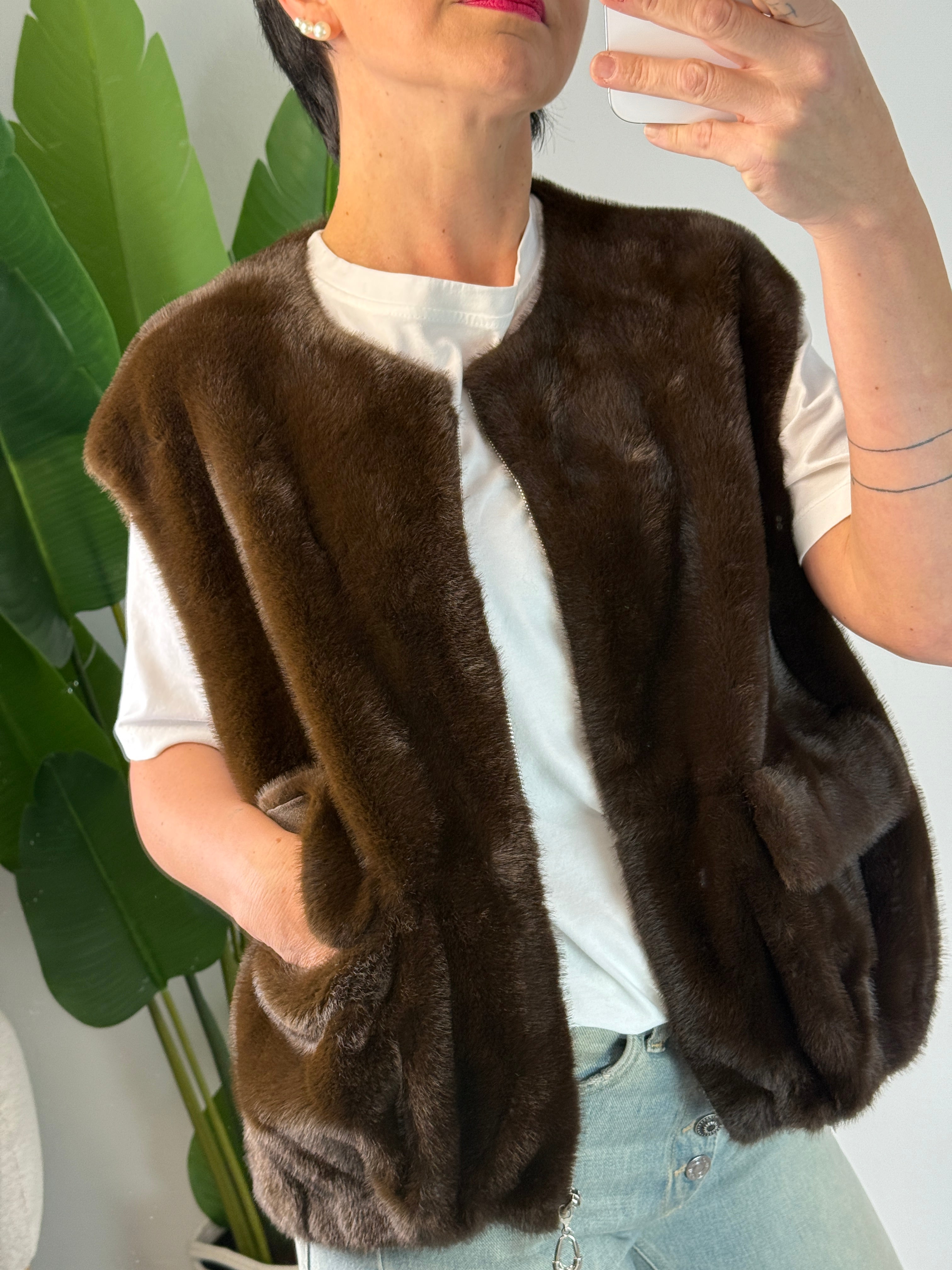 Gilet Ecopelliccia Moro - Premiere Dame