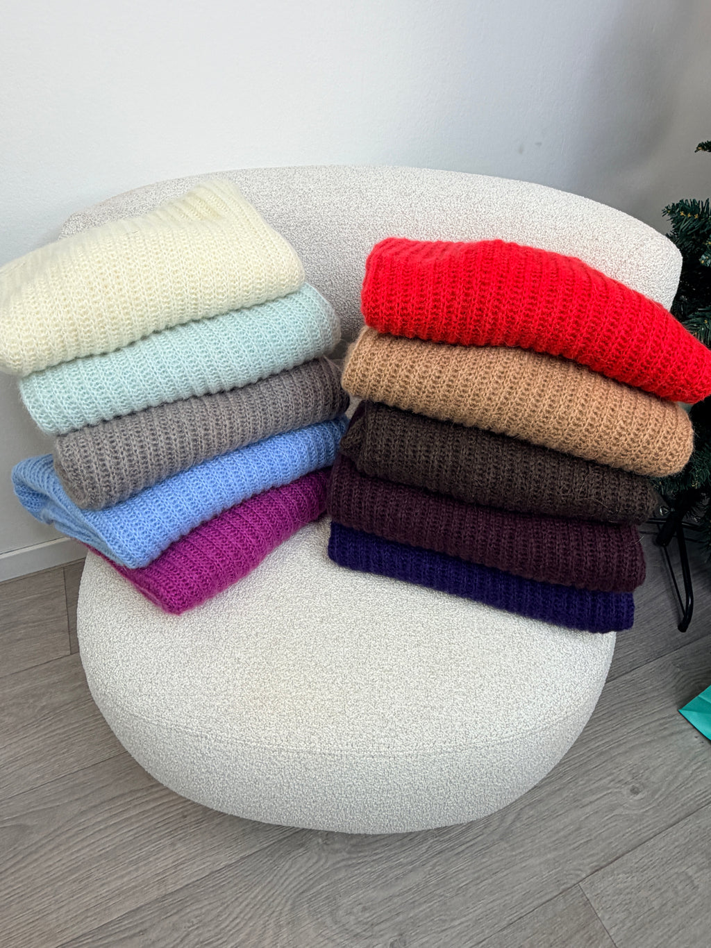 Maglione punto pannocchia Melanzana - Vicolo