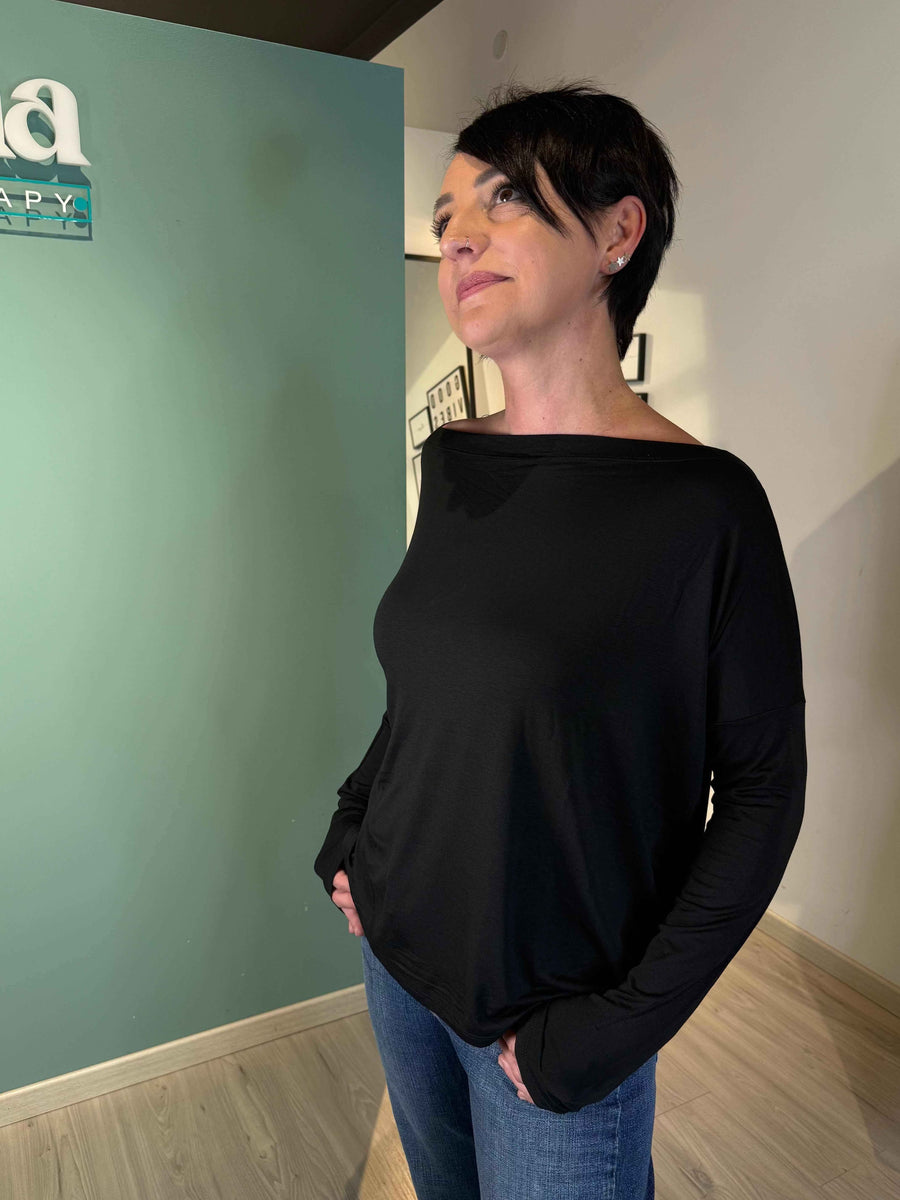 T-shirt Mai più senza Nera Kontatto