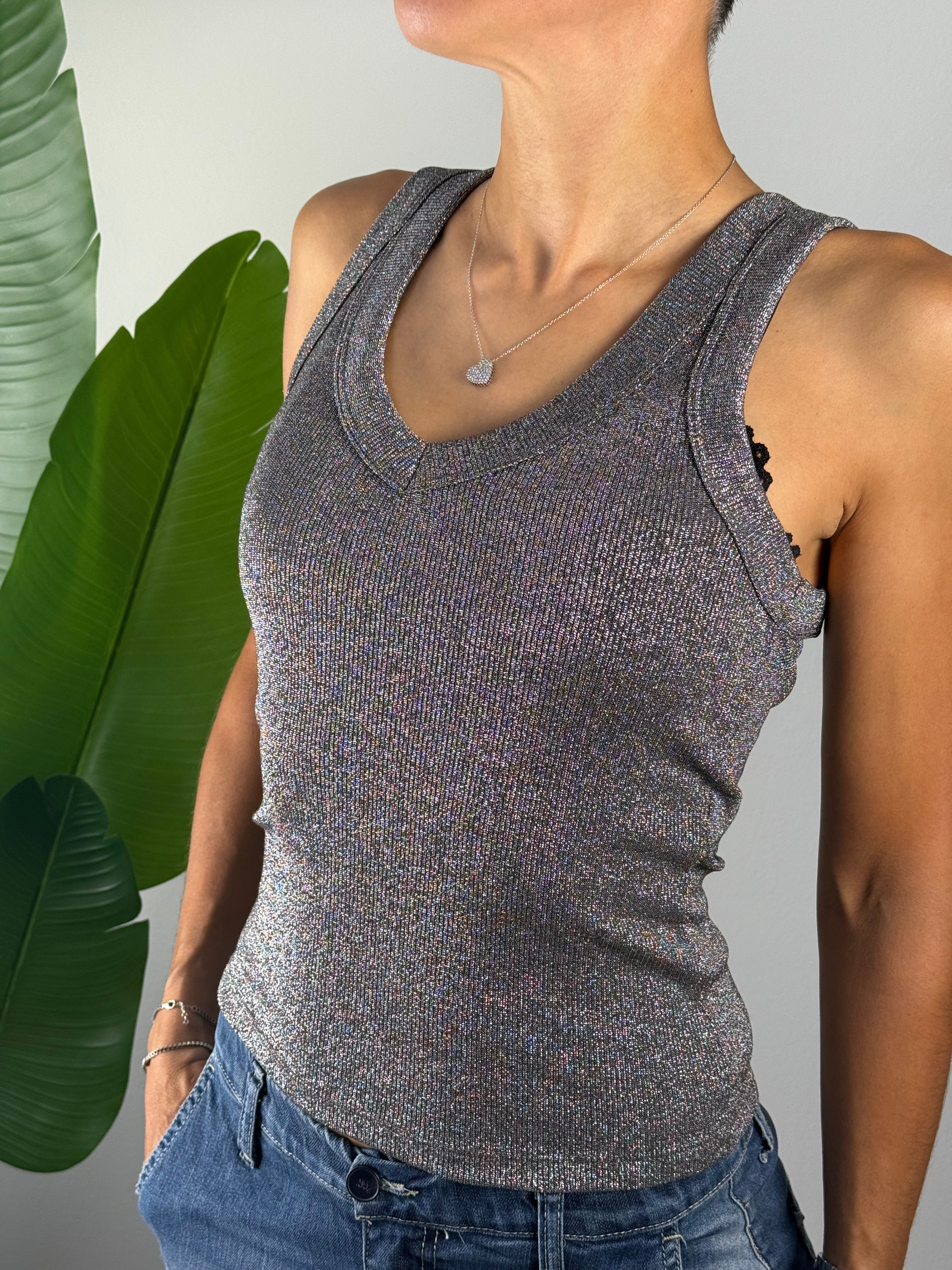 Top lurex V Vicolo Piombo