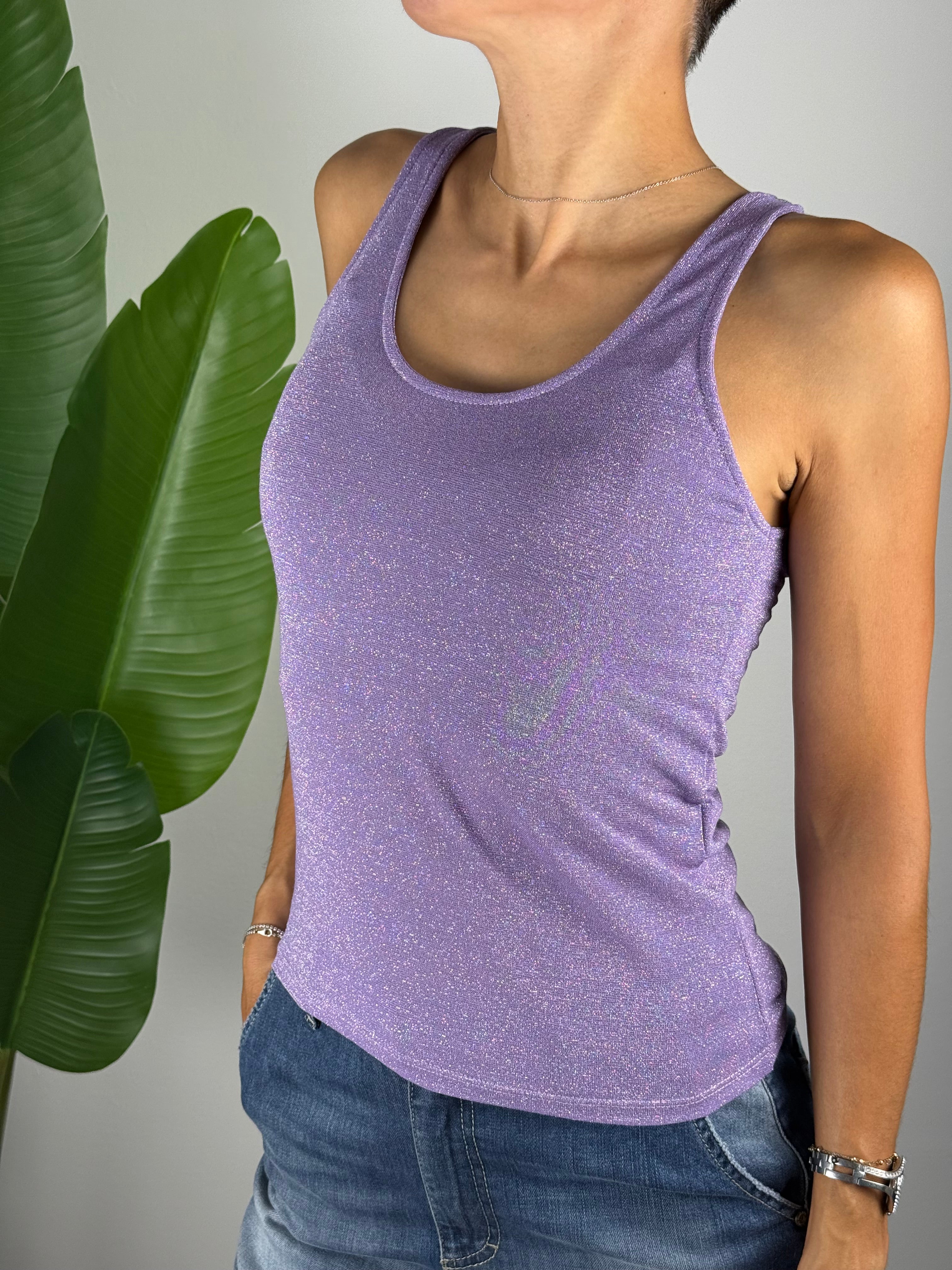 Top lurex Lilla Kontatto