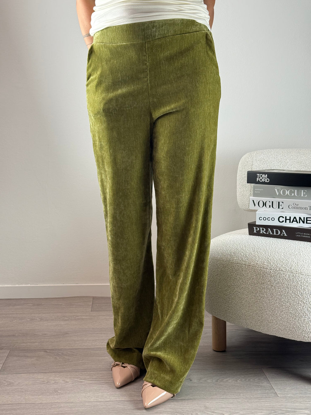 Pantalone Velvet Oliva Kontatto