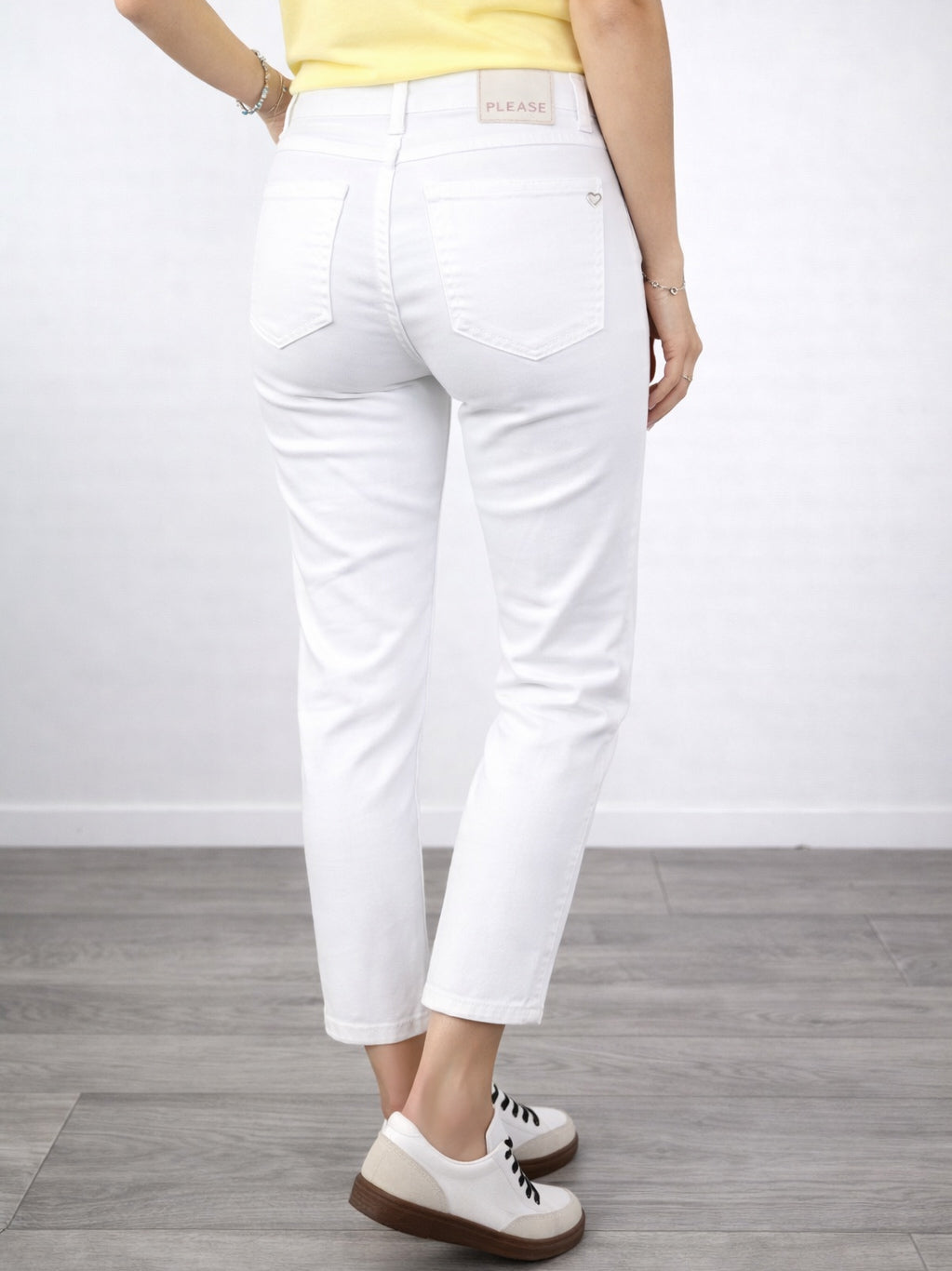Please- pantalone a sigaretta - Bianco