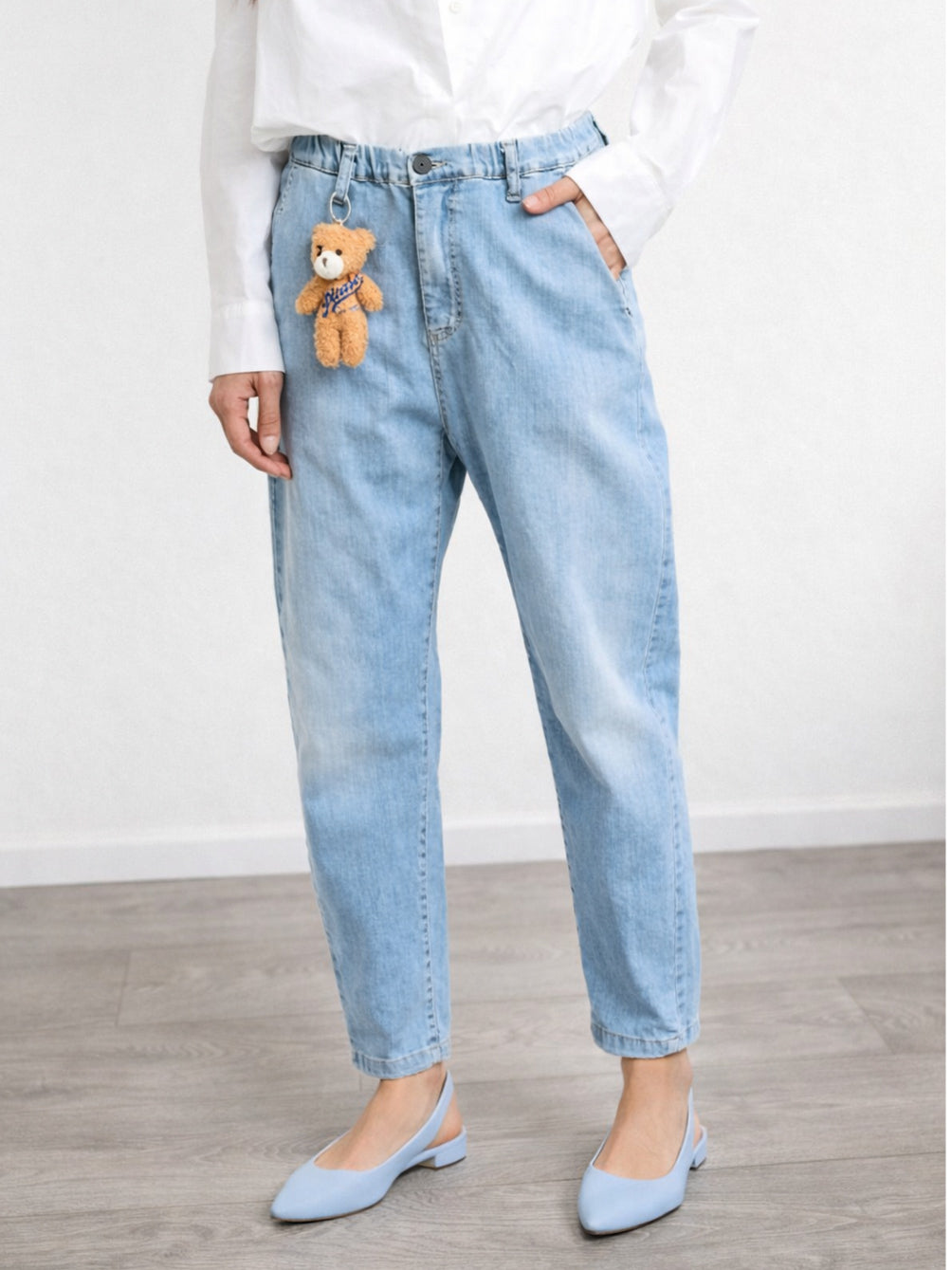 Please - Jeans relaxed Teddy - Azzurro