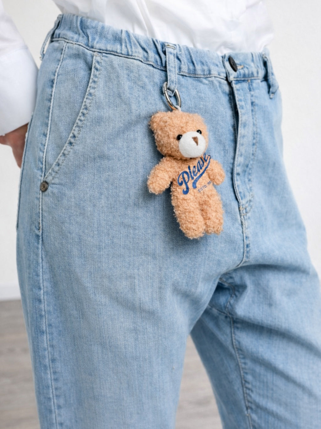 Please - Jeans relaxed Teddy - Azzurro
