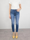 Denim please skinny blu su modella con Slimback gialle