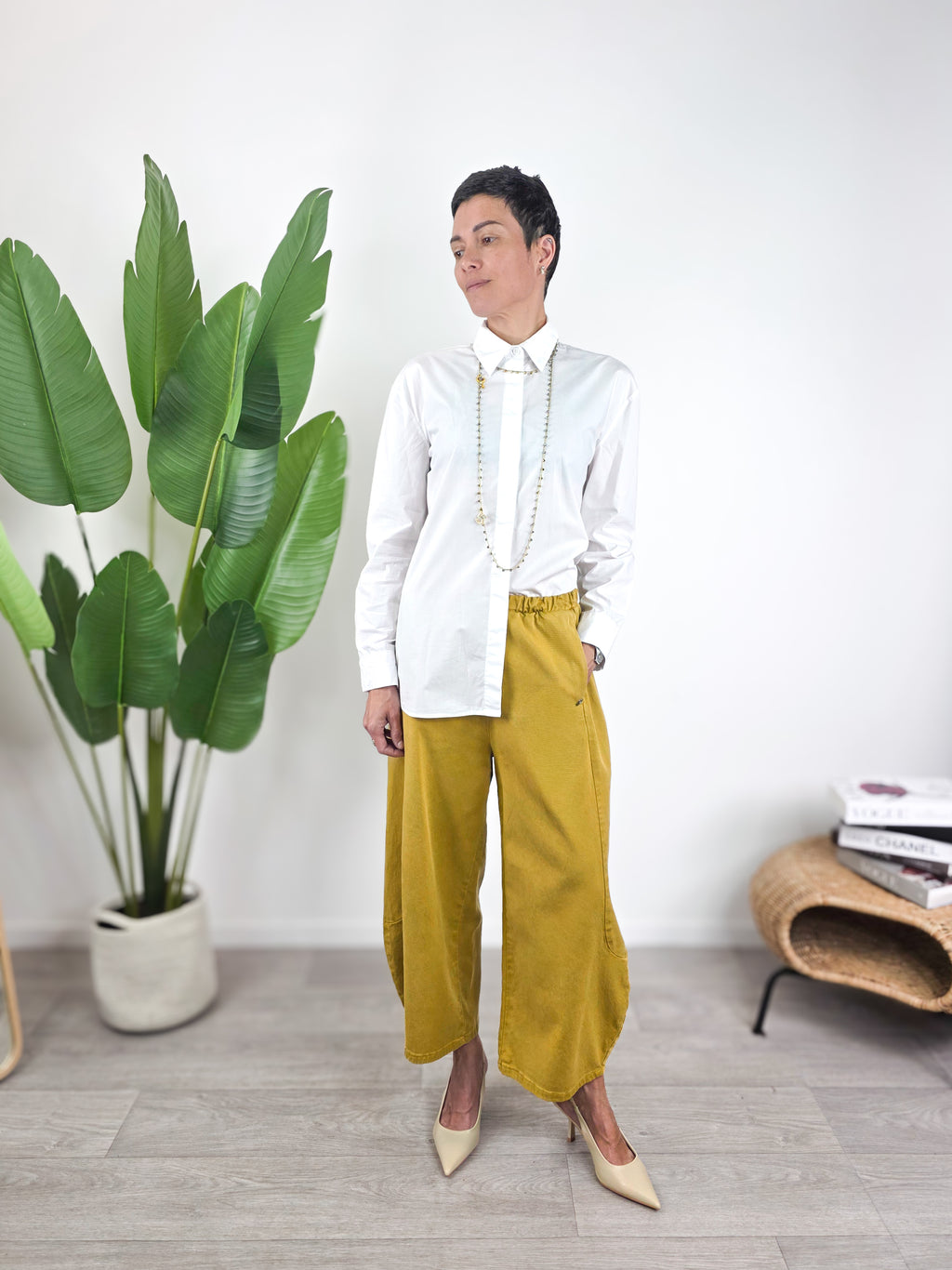 Please - Camicia over in cotone - Bianco