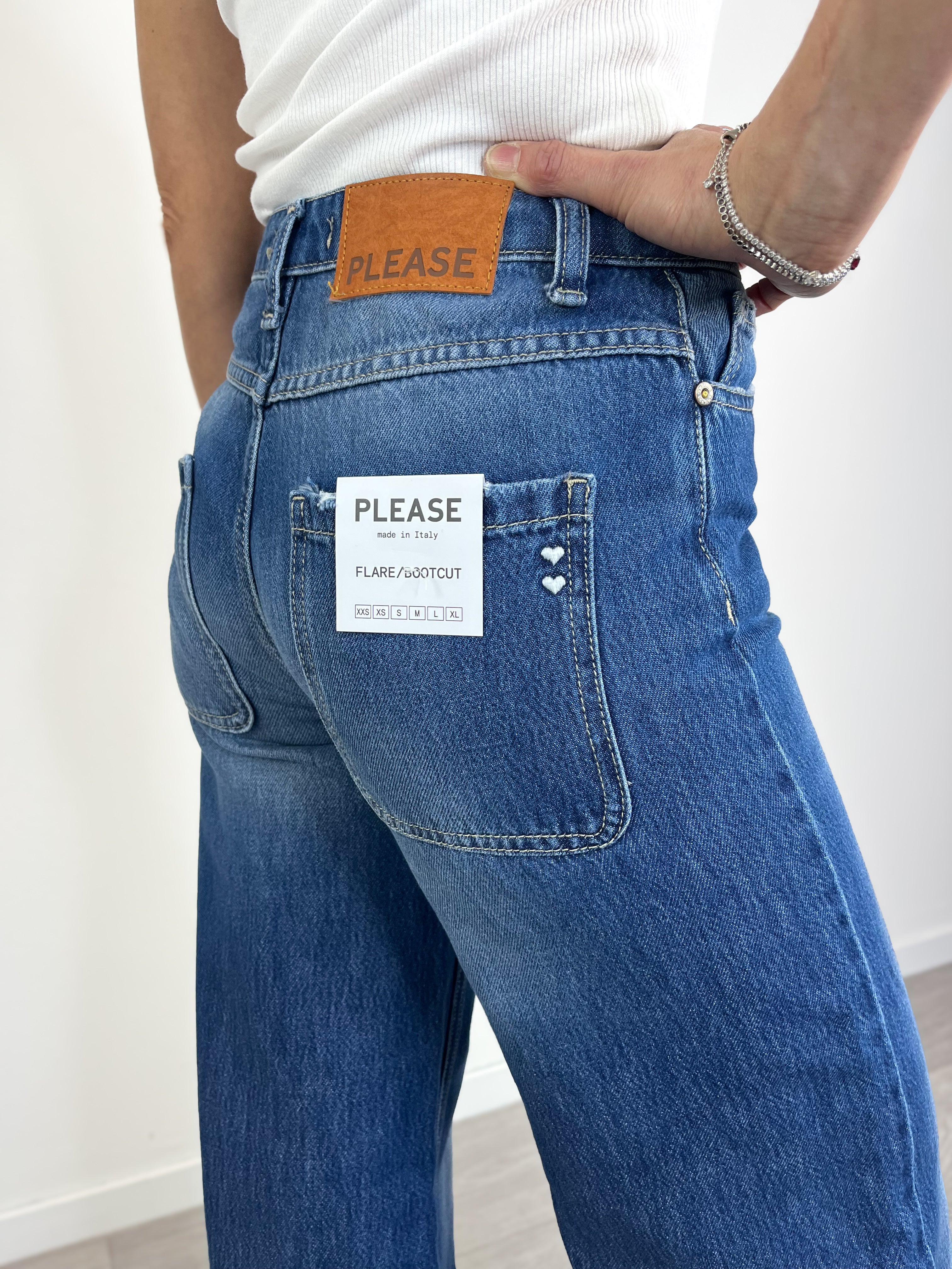 Please - Jeans bootcut - Blu