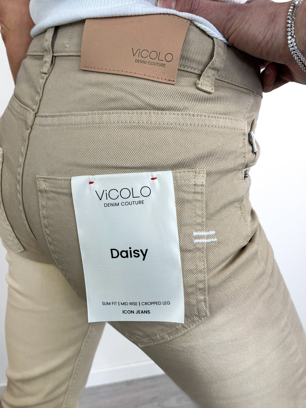Vicolo - Jeans Daisy a sigaretta - Beige