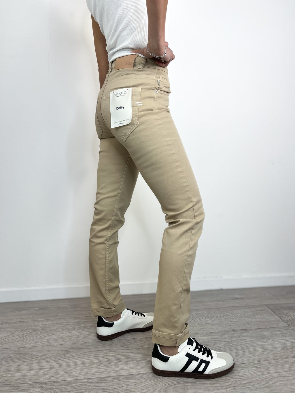 Vicolo - Jeans Daisy a sigaretta - Beige