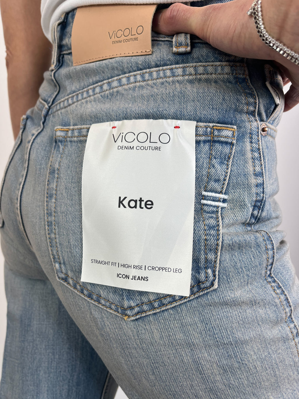 Vicolo - Jeans Kate effetto Vintage - Azzurro