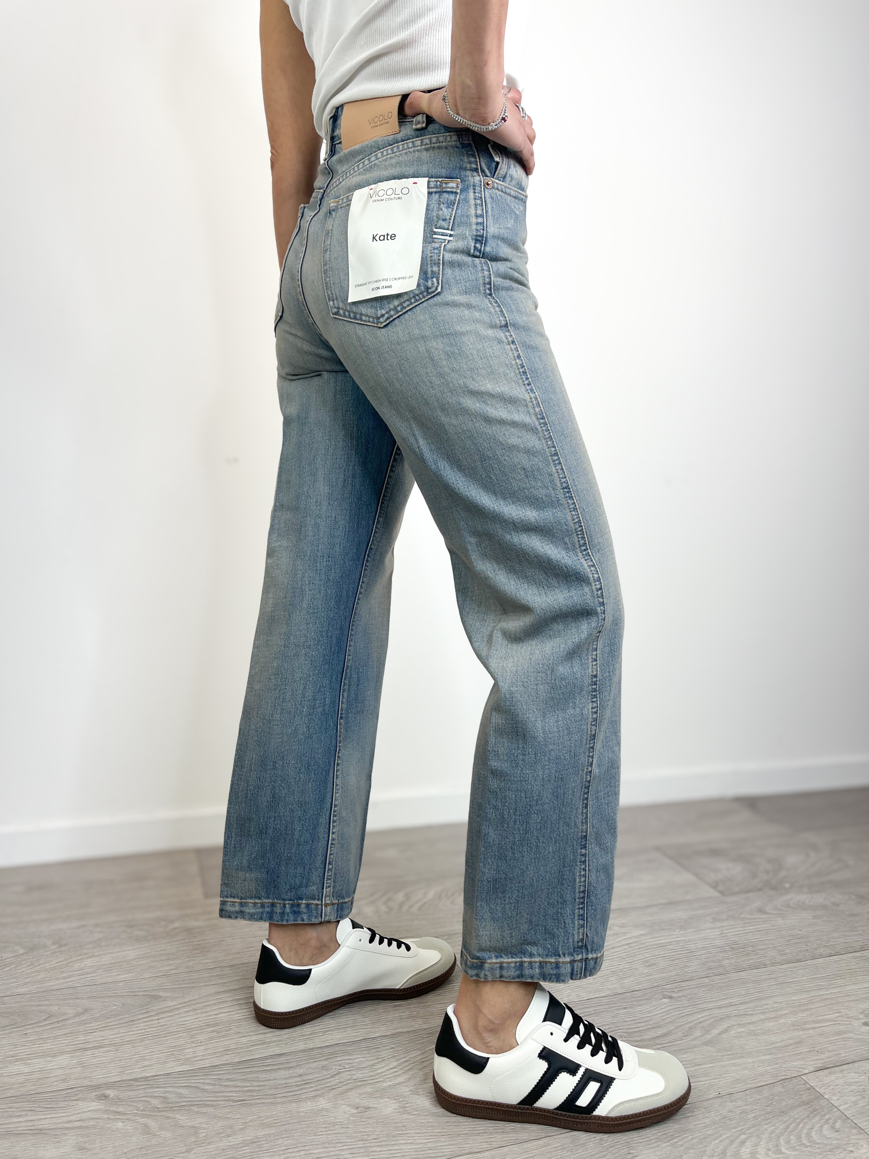 Vicolo - Jeans Kate effetto Vintage - Azzurro
