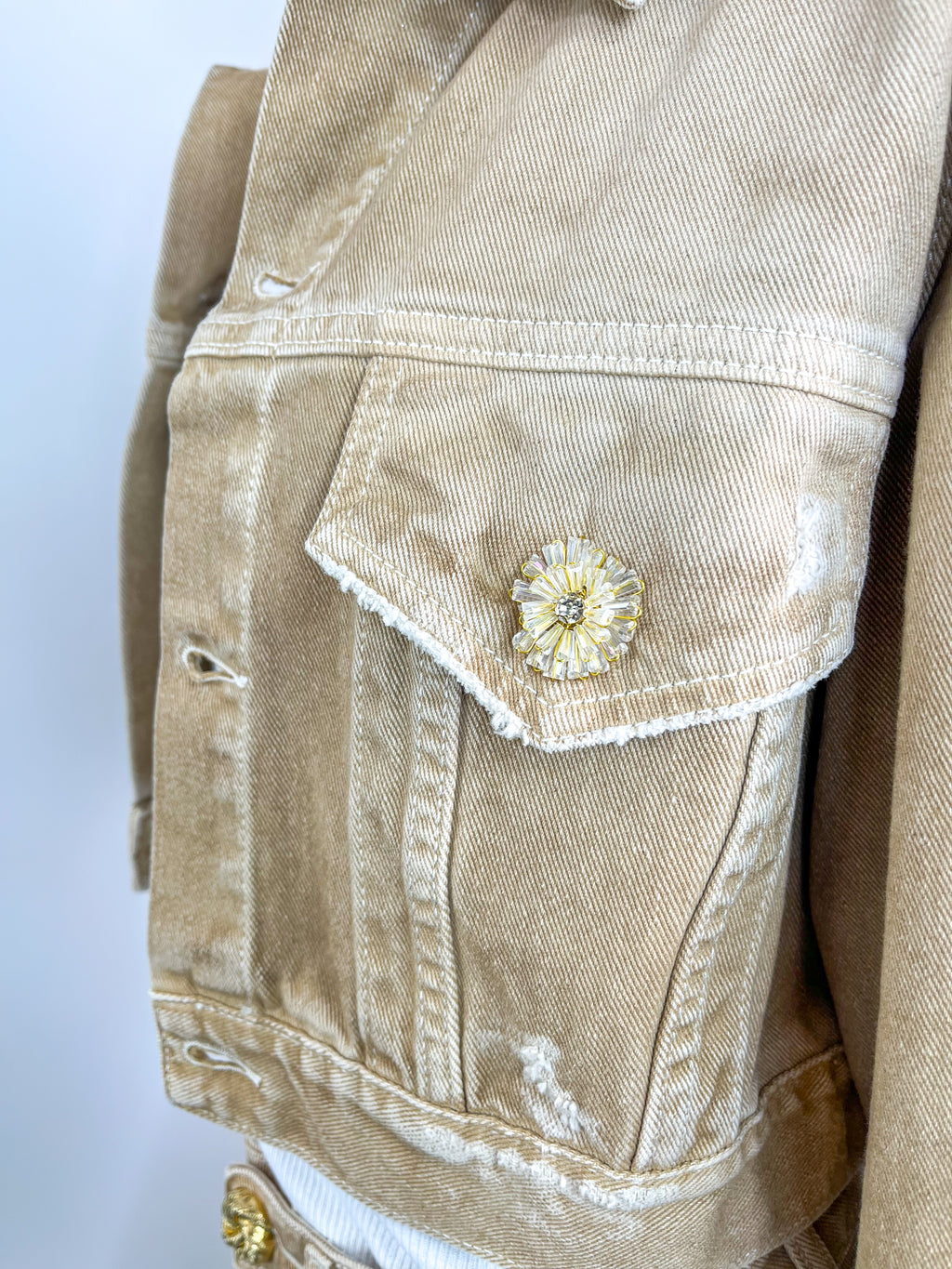 Vicolo - Giubbottino Joanna in denim - Beige