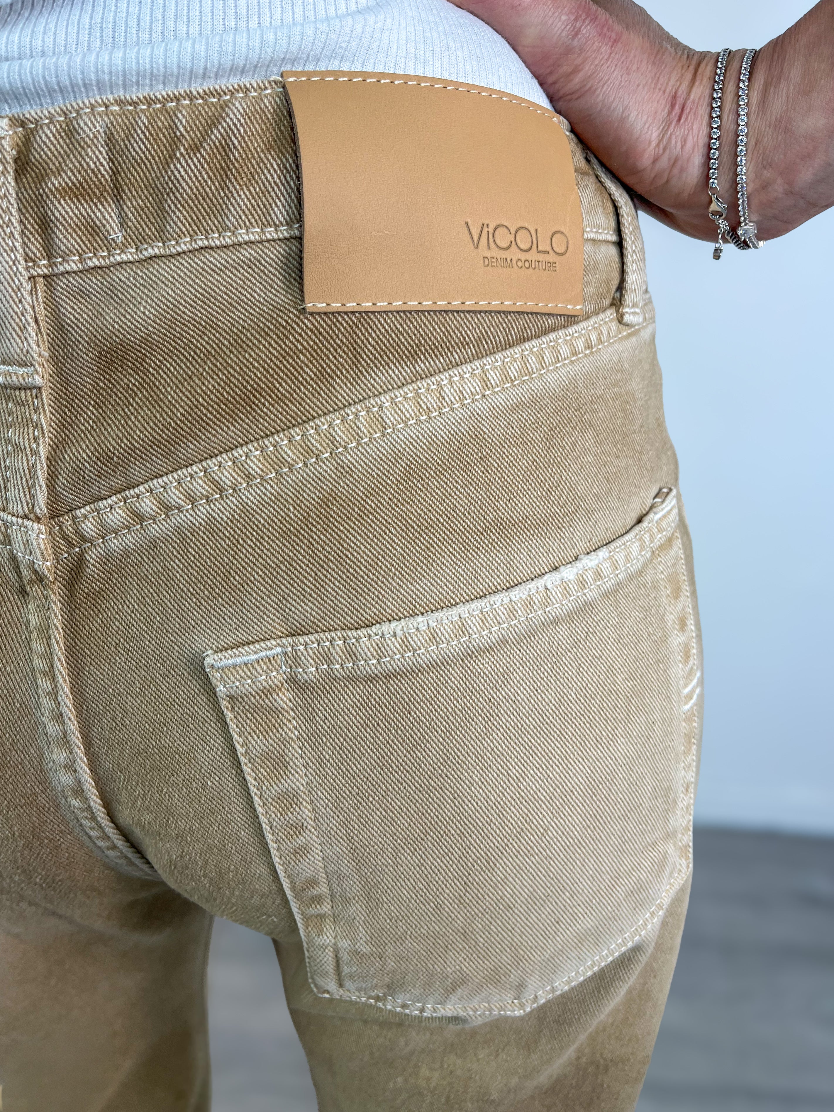 Vicolo - Jeans Zoe regular fit - Beige