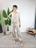 pantalone saiph misto lino beige