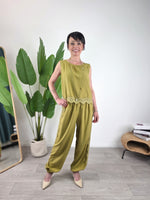 Saiph - Pantalone in misto lino - Olio
