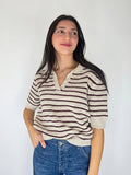 polo a righe bordeaux kikisix