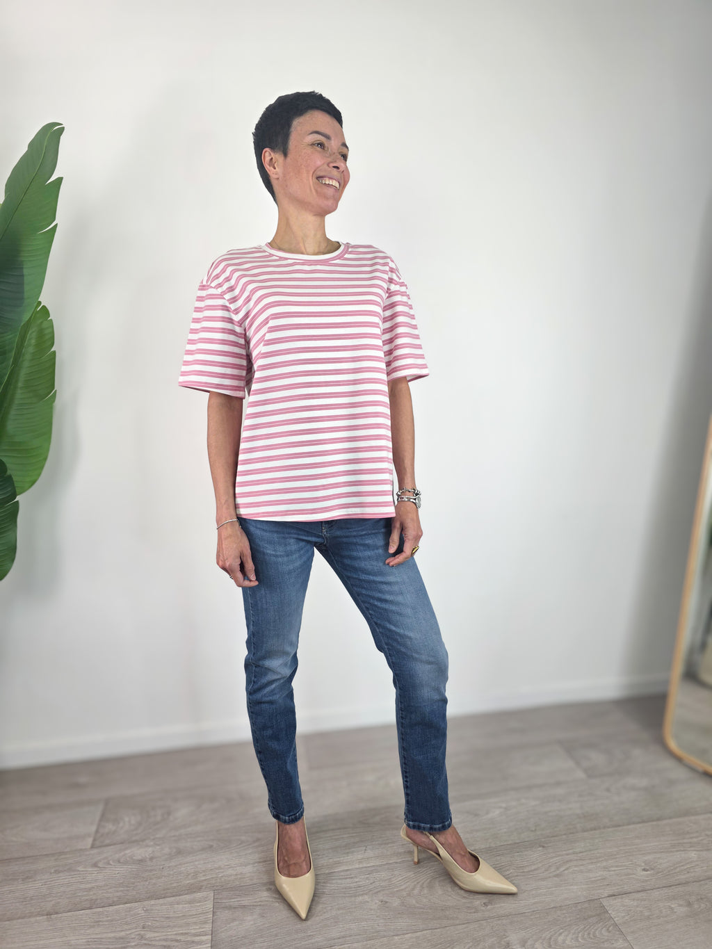 You Decide - T-shirt a righe - Rosa