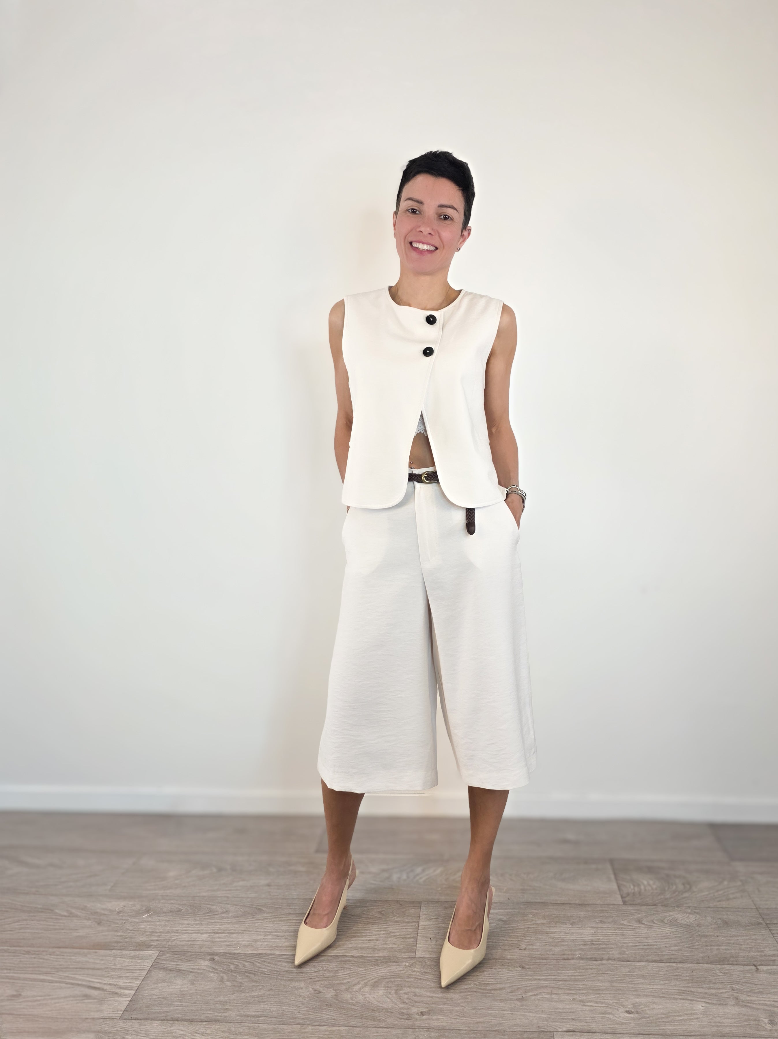 Haveone - Gilet con chiusura asimmetrica - Burro