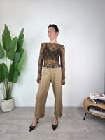 Susy Mix - T-shirt in pizzo manica lunga - Moro
