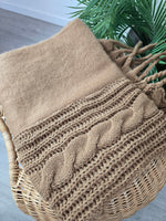 Sciarpa Viscosa Treccia Cammello