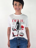 Kikisix - T-shirt "The Devil wears Prada" - Bianco