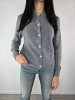 Cardigan con bottoni gioiello Grigio - Kikisix
