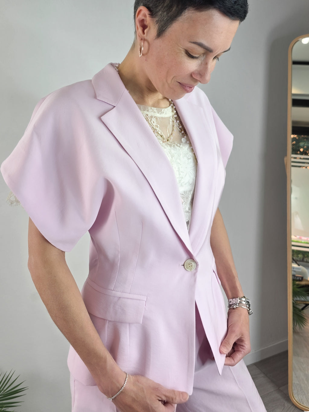 Kontatto - Blazer manica corta - Rosa