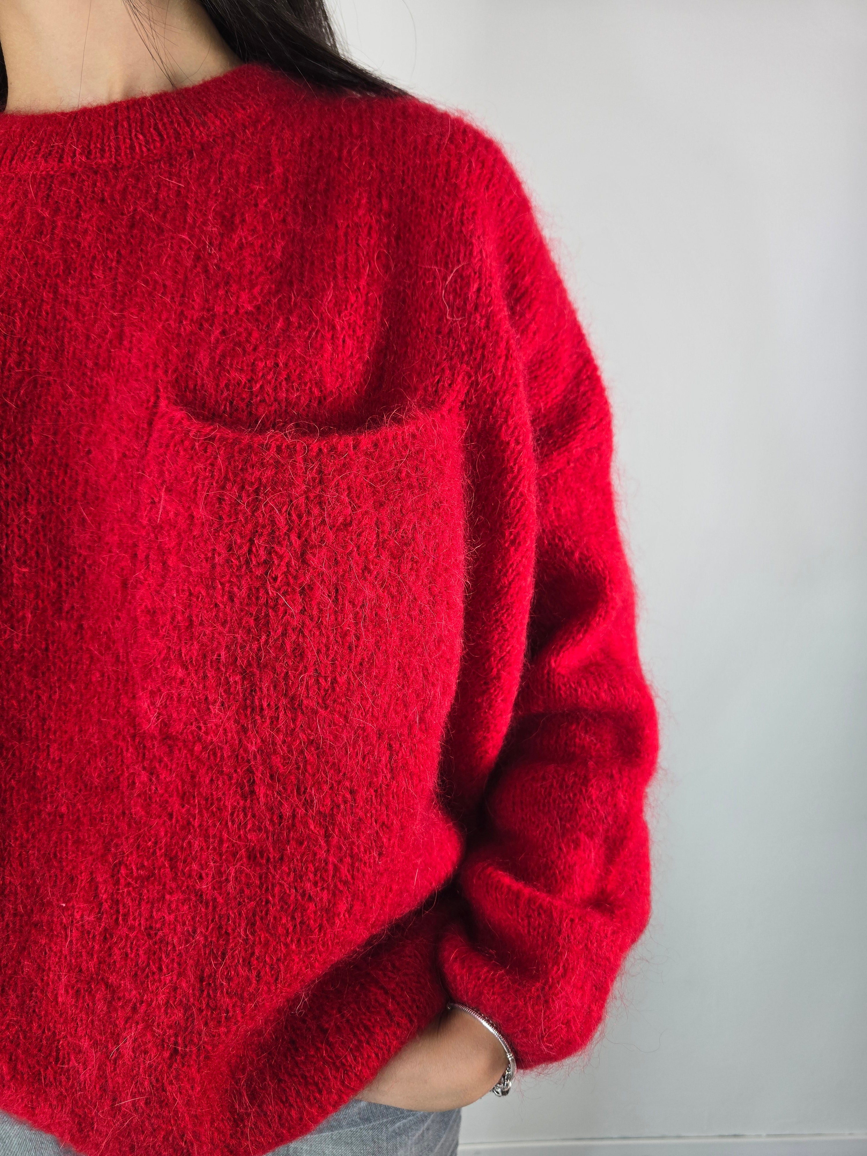 Maglione con fiocco Rosso - Philia Loft