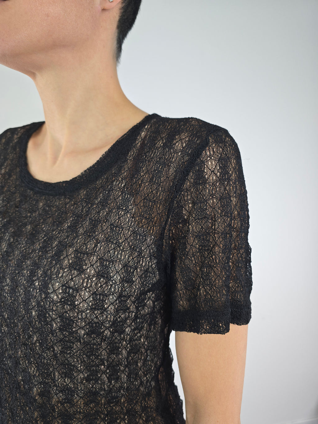 You Decide - T-shirt in pizzo - Nero
