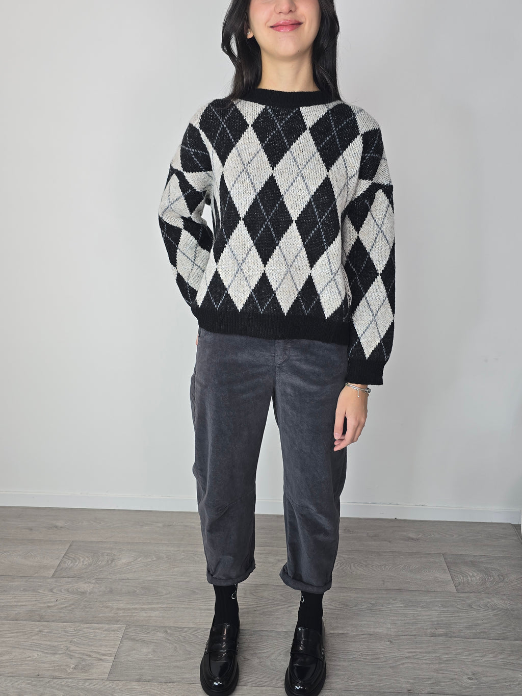 pantalone in velluto kontatto donna