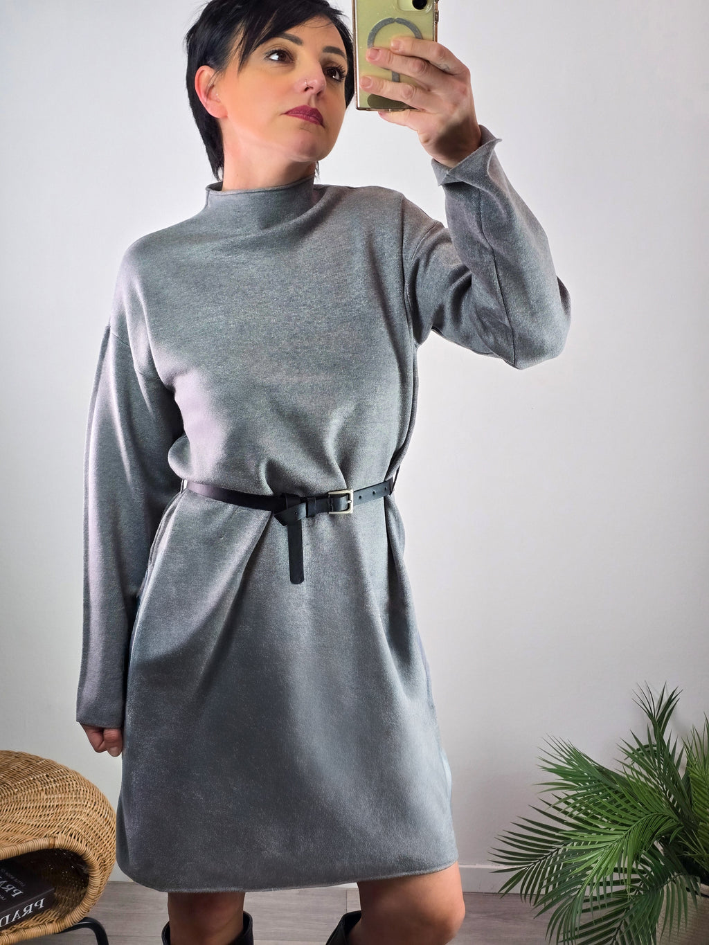 Abito al ginocchio Kikisix grigio